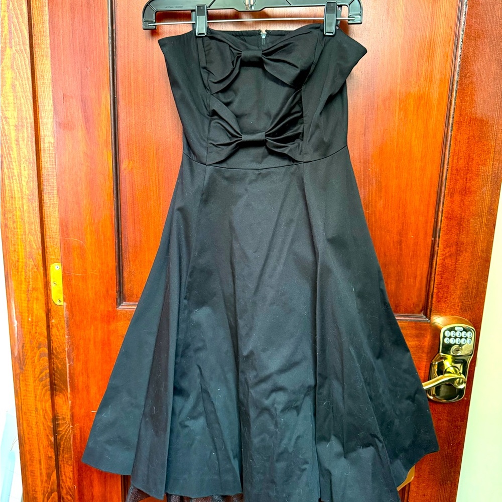 Vintage Betsey Johnson Strapless Double Bow Gown